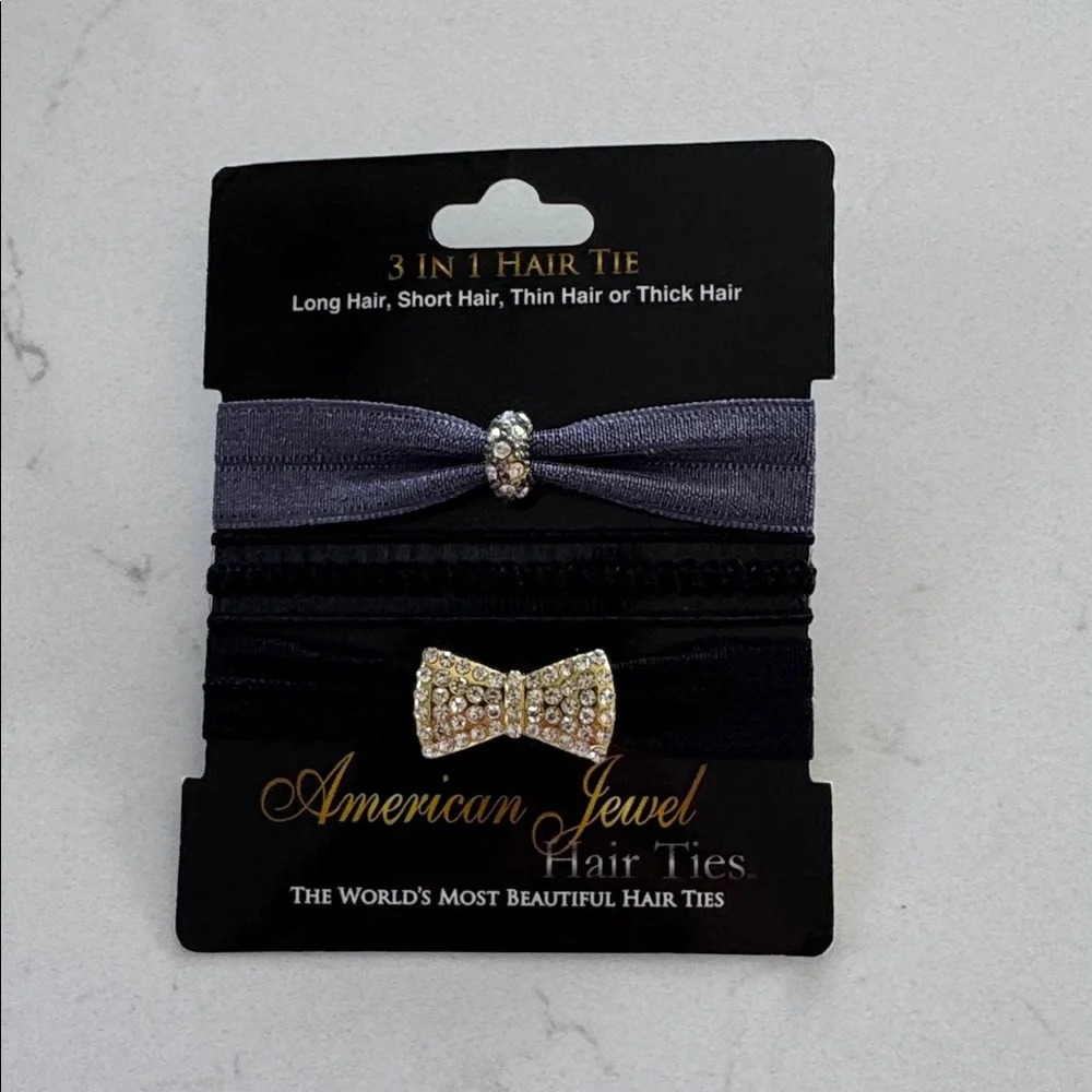 Girls Black Hair Accessories Set of 4  NWOT